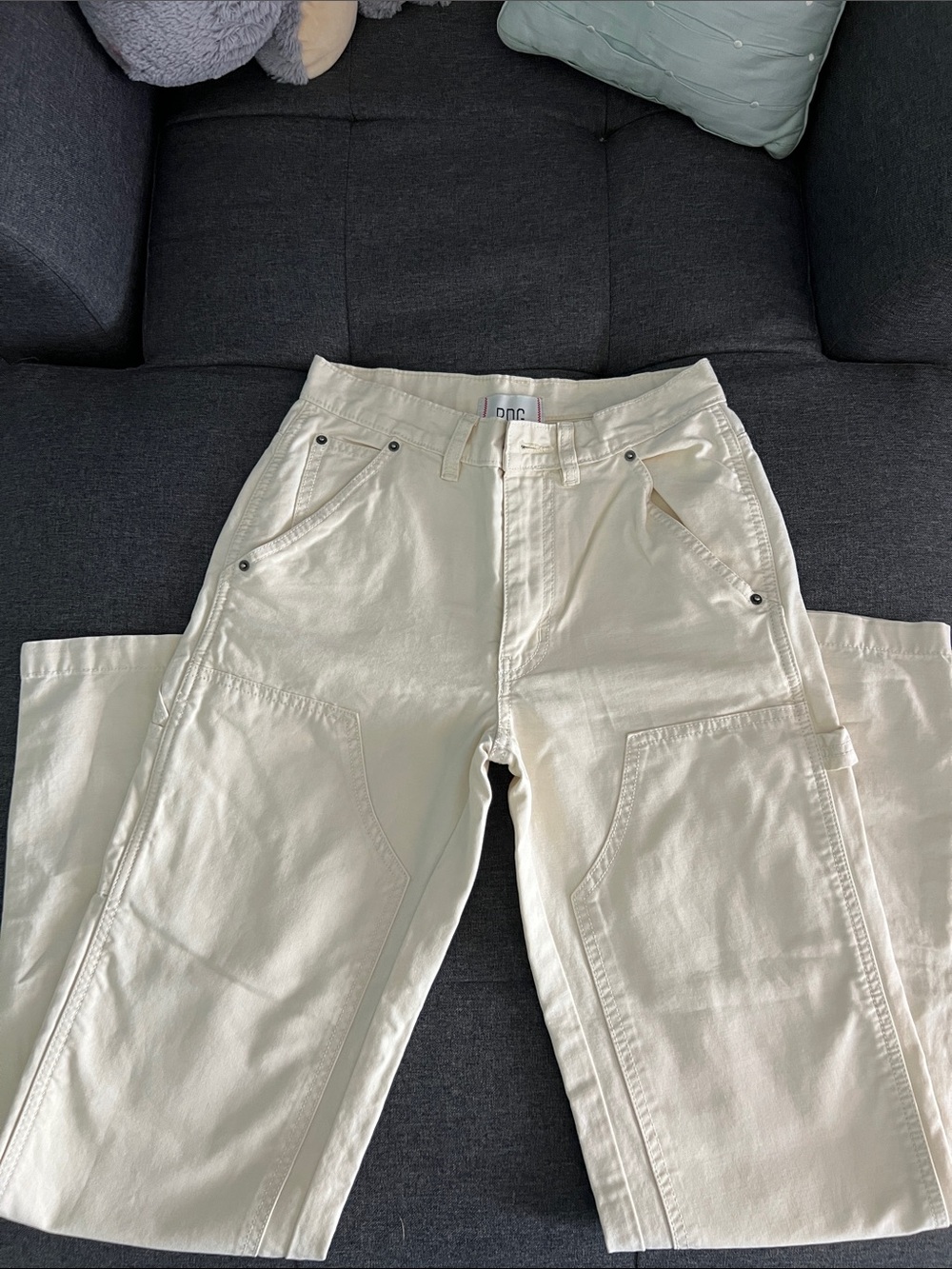 BDG Off-White carpenter style High-Rise Pants